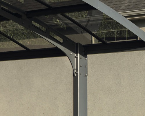 Palram enkele carport - Canopia Arizona Breeze 5000 288,8 x 494,7 cm RAL7016 grijs