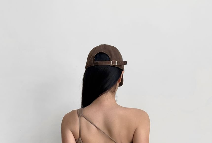 Arigne - Effen asymmetrische sportbeha-top met één schouder