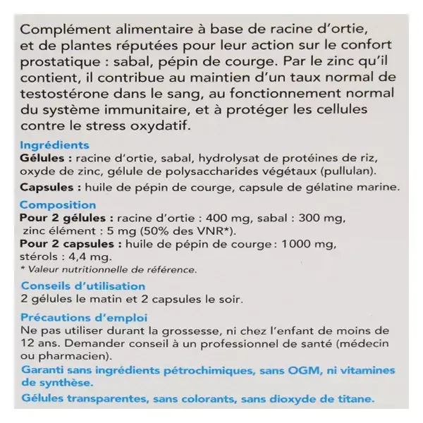 Oemine Andro 30 cápsulas + 30 cápsulas gelatinosas