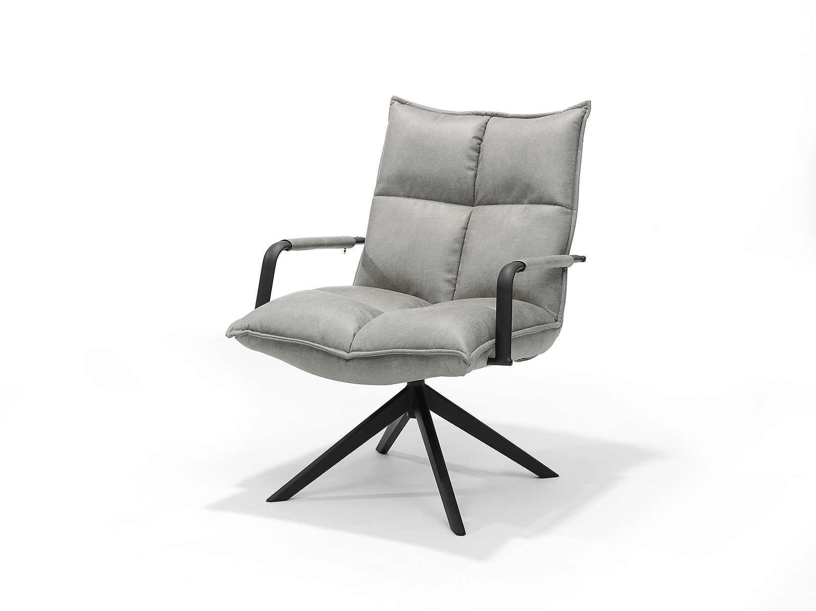 Draaifauteuil Jacketti microleder Grey