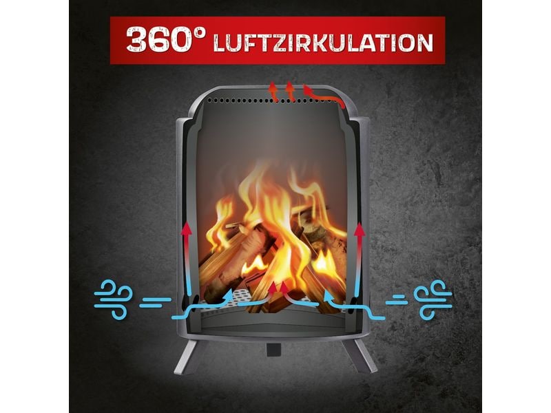 Landmann Feuerkorb raucharm – Ø 18 cm – Schwarz Raucharmes Feuer durch clevere Luftzirkulation