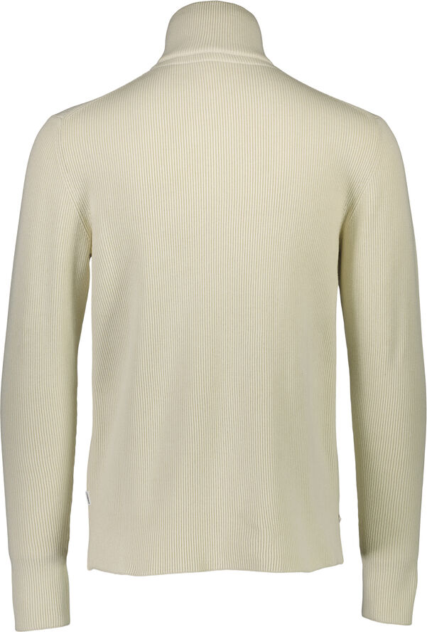 Lindbergh Half zip rib knit Cream white
