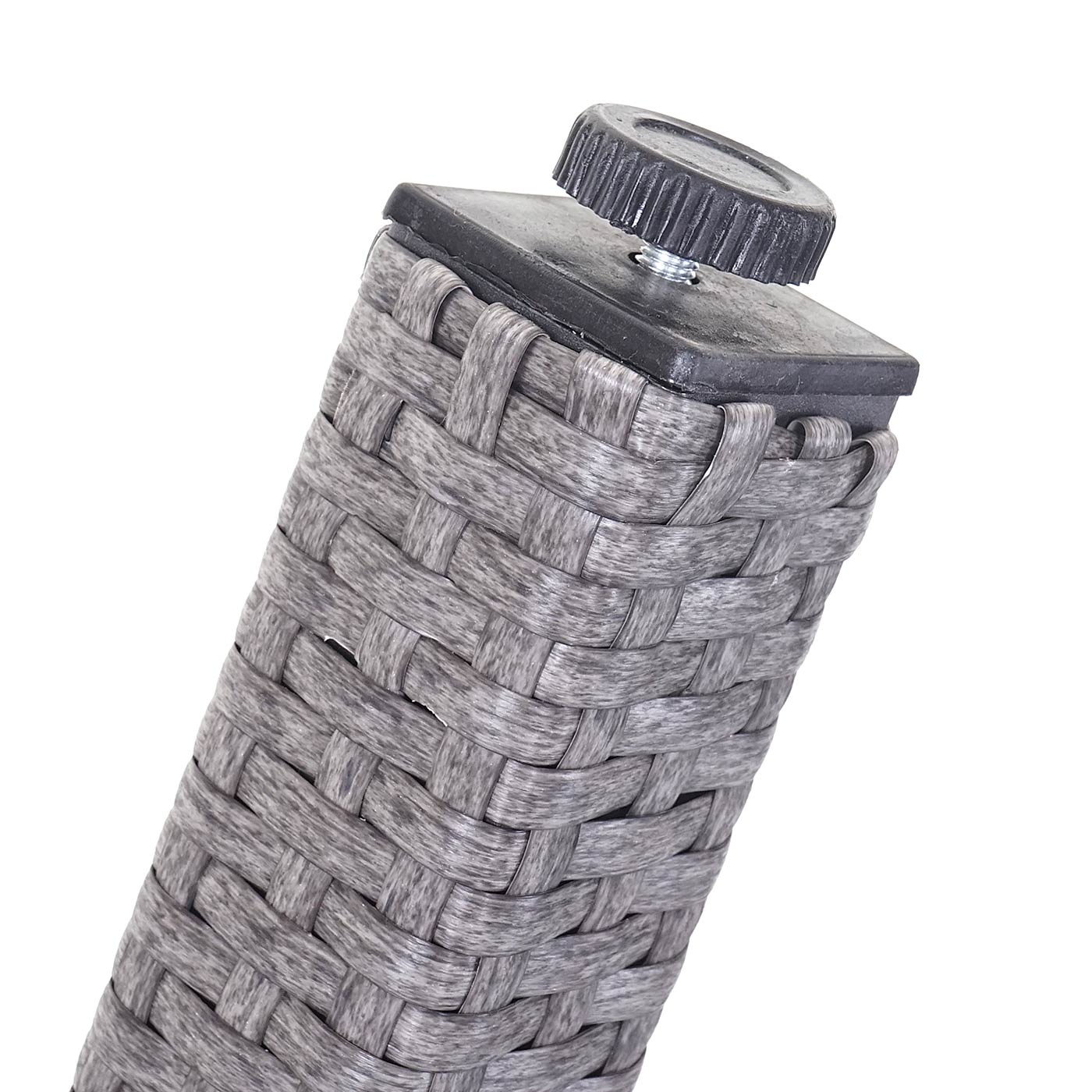 Poly-Rattan-Garnitur Hamar, Gartenmöbel Balkon-Set Sitzgarnitur ~ grau, Kissen creme