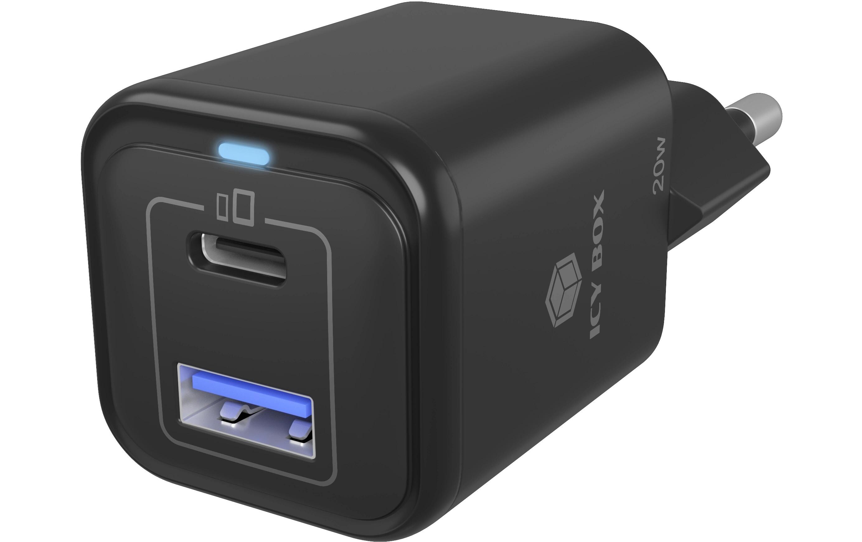 USB-Wandladegerät IB-PS1020-PDWandladegerät mit 20 W Power Delivery und Schnellladefunktion