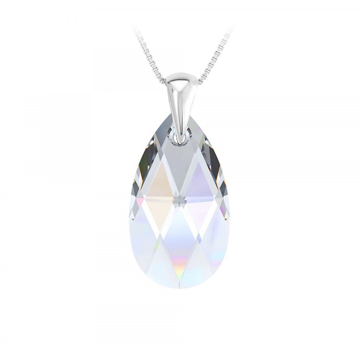 Collier en Argent rhodié 925 SC Crystal orné de Cristaux scintillants