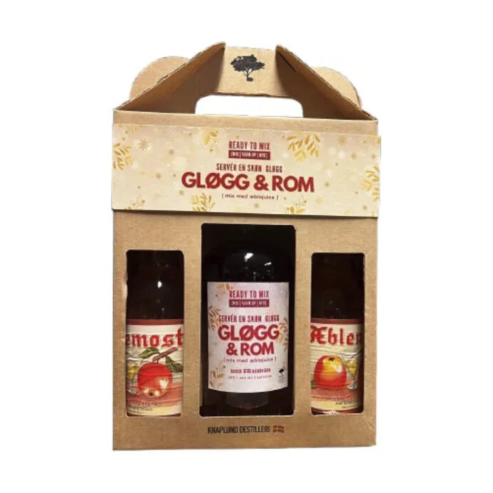 Knaplund Gløgg & Rom m. 2 æblemost