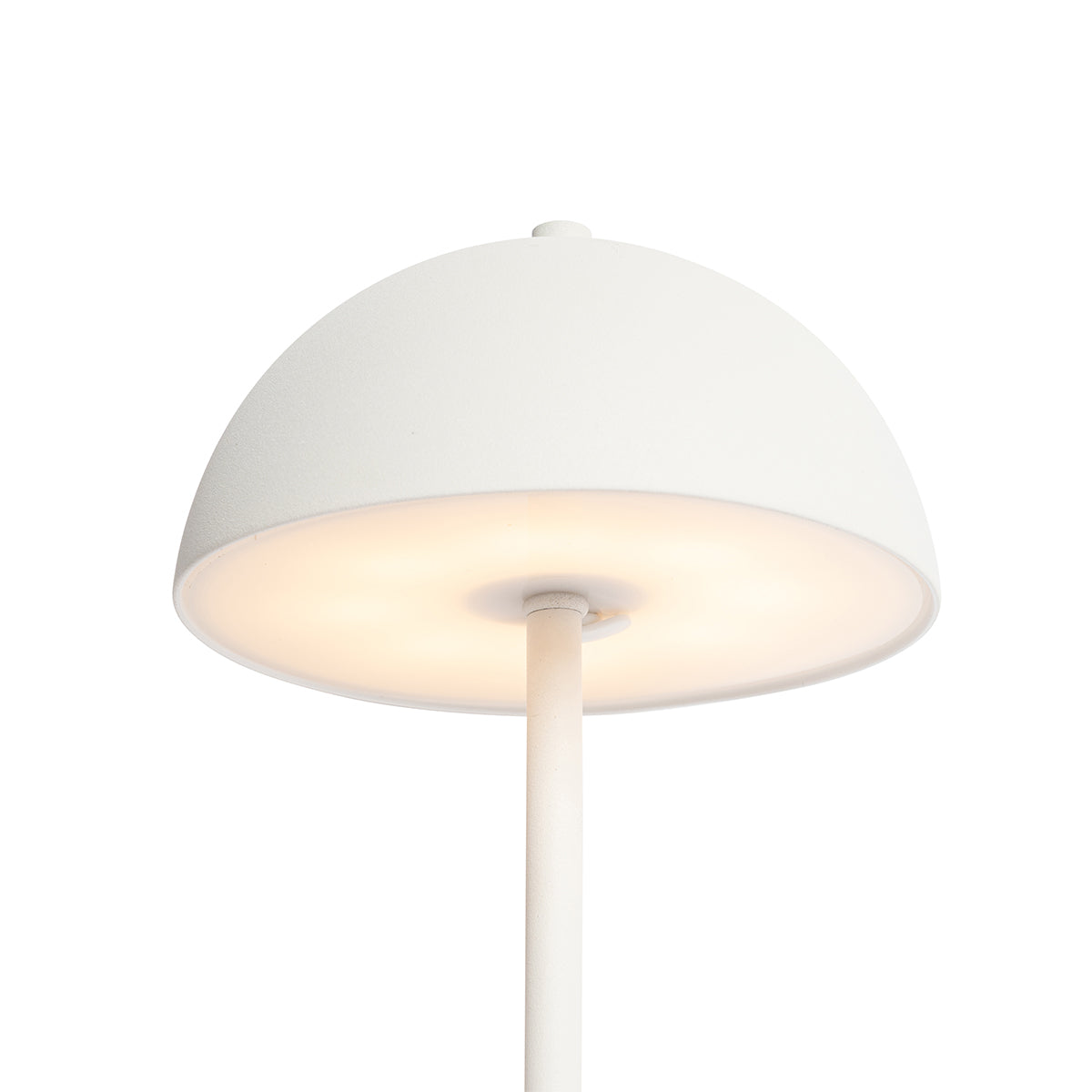 QAZQA Buiten tafellamp mushroom wit oplaadbaar 3-staps dimbaar -