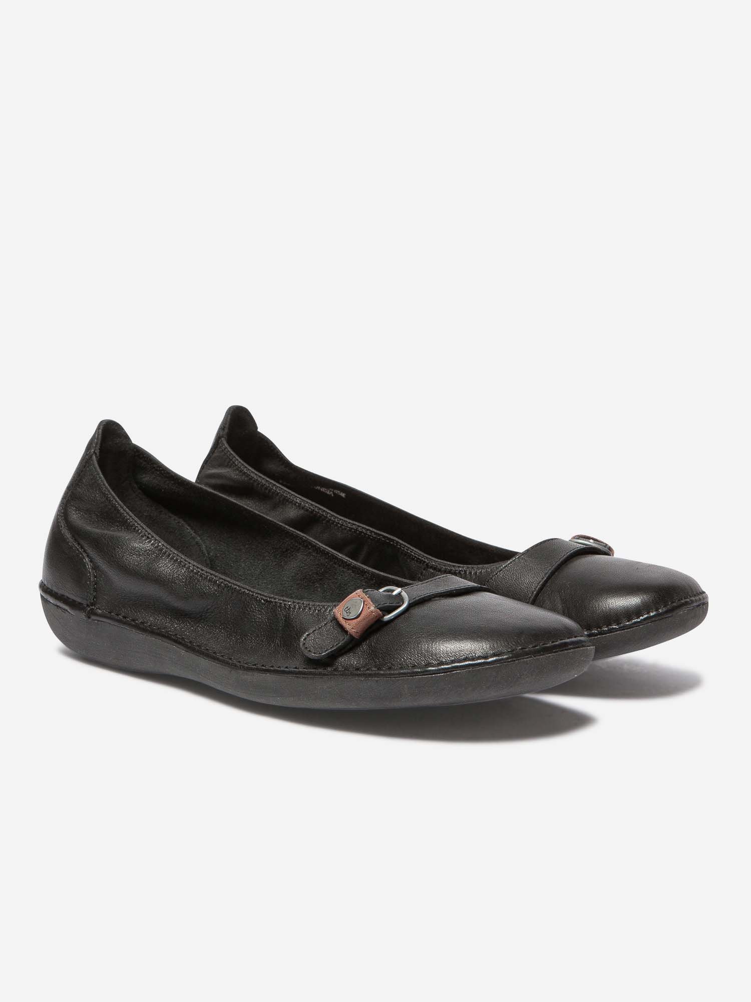 Ballerines Femme Confort Cuir Noir