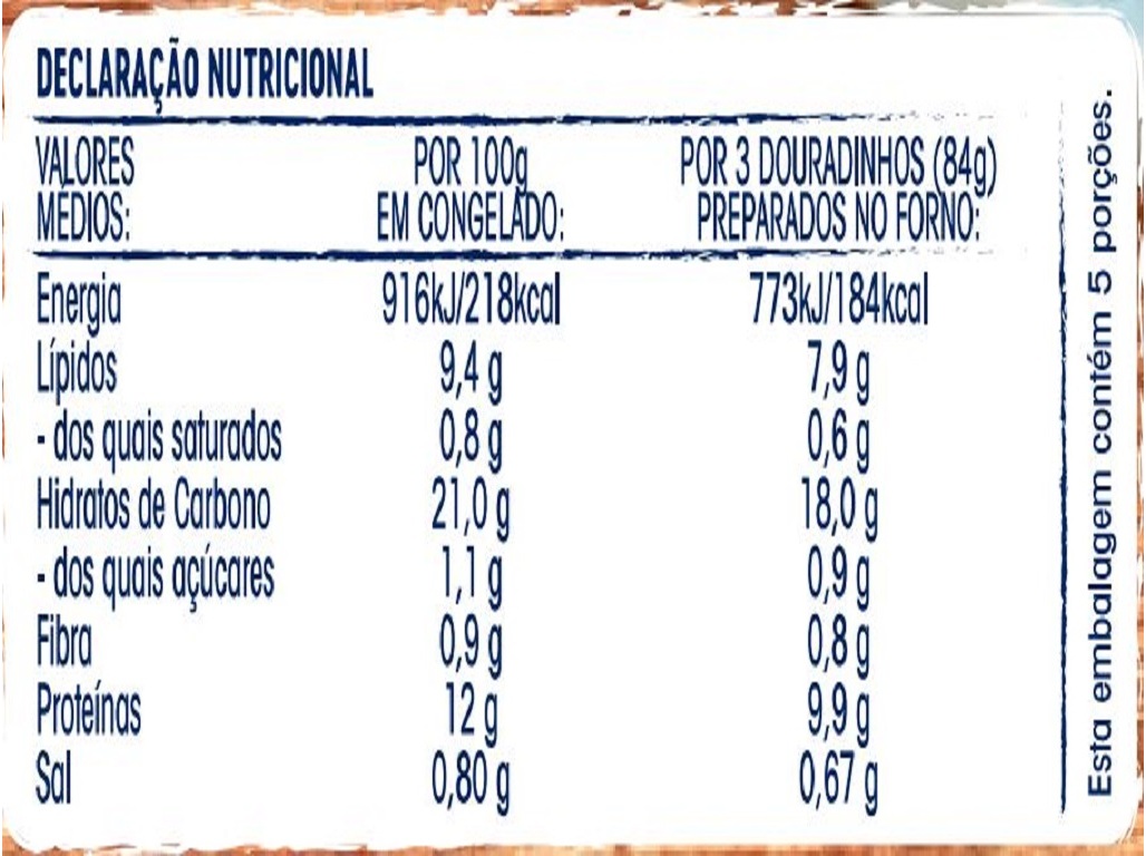 DOURADINHOS IGLO PEIXE 15UN 420G