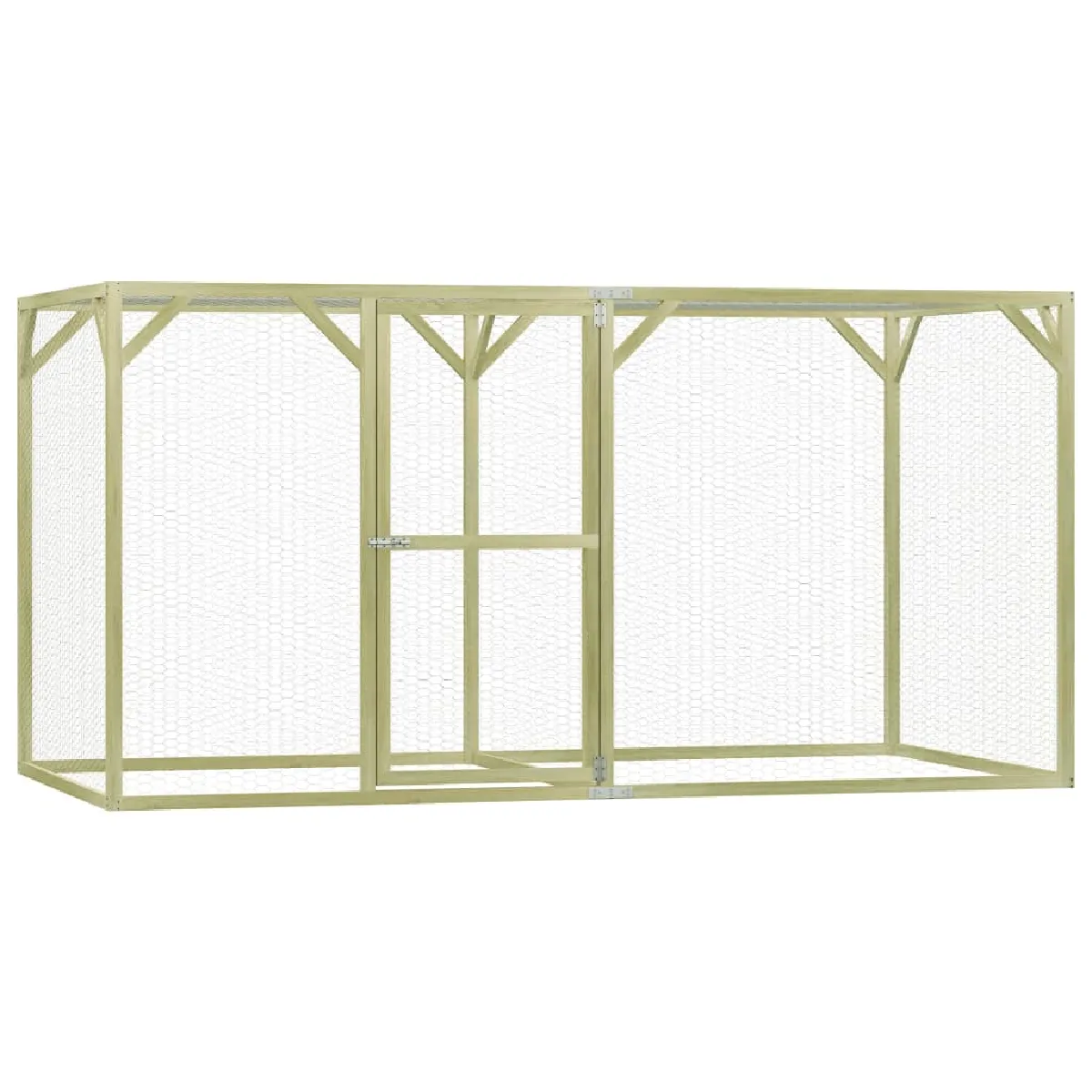 vidaXL Poulailler extérieur - Pinède imprégnée - 1,5 x 3 x 1,5 m