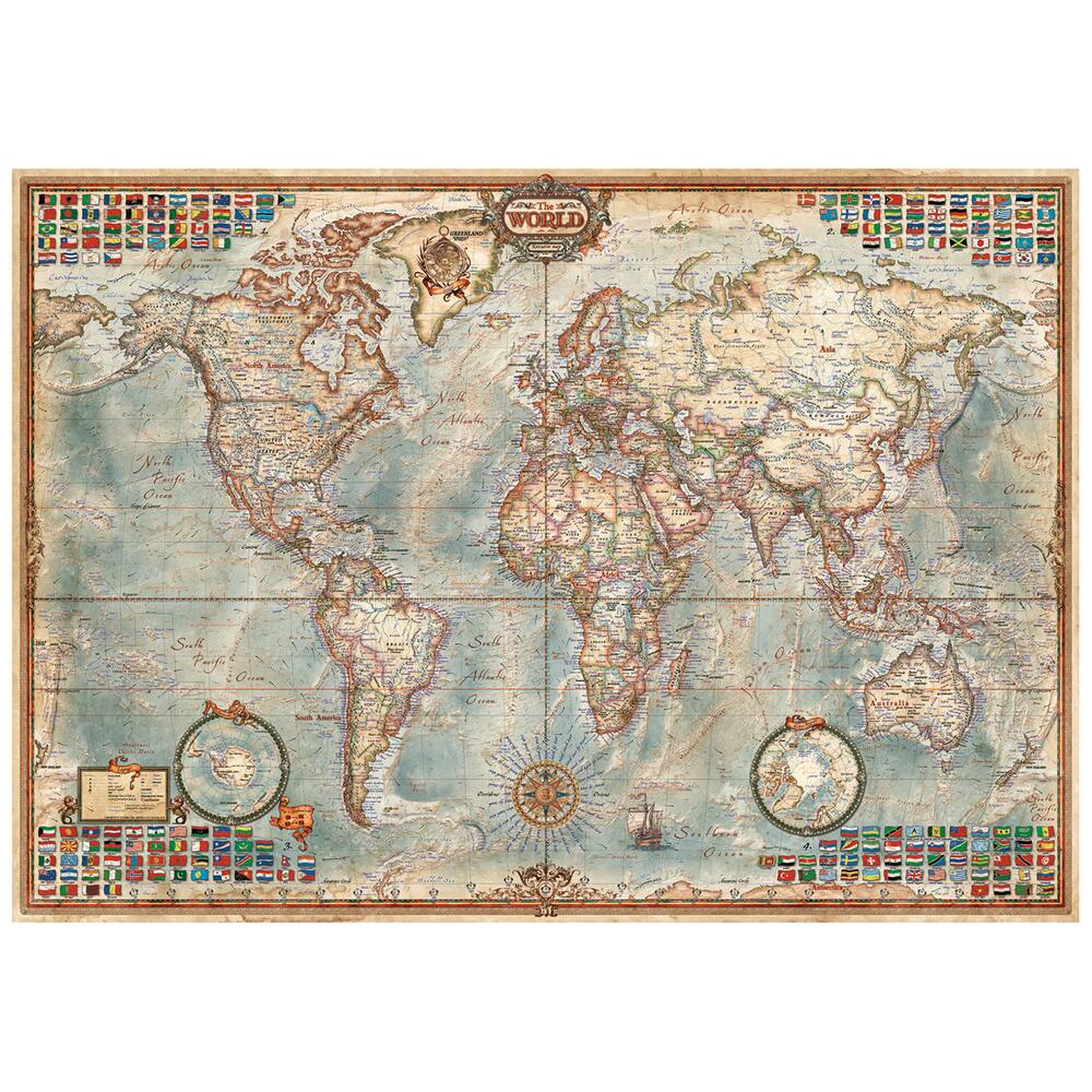 PUZZLE 1500 PIECES LE MONDE CARTE POLITIQUE