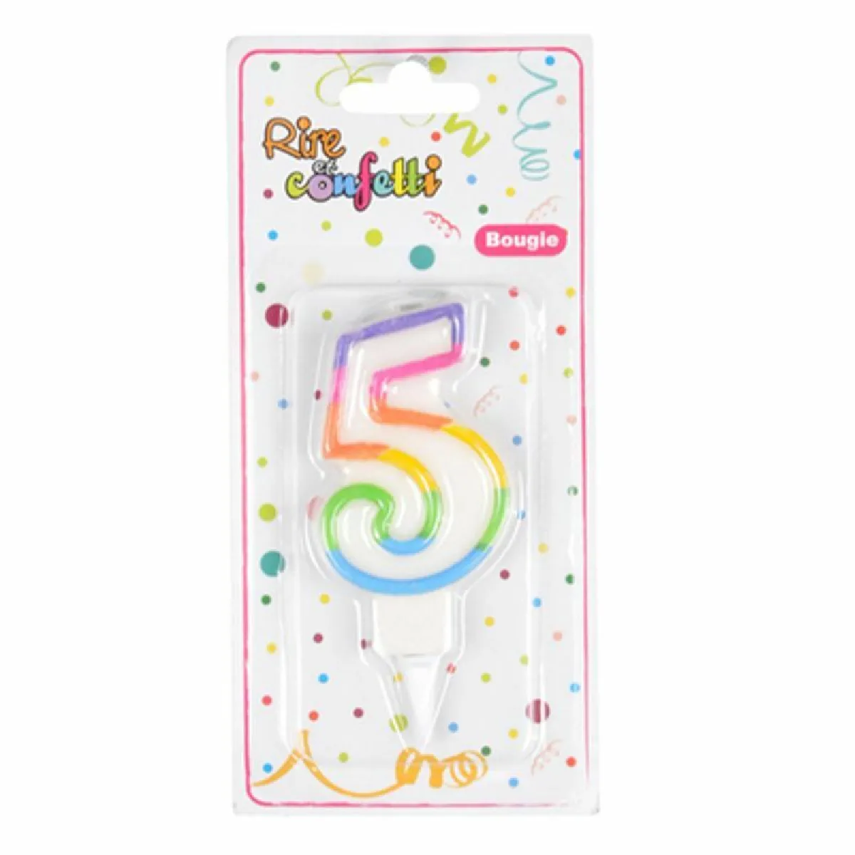 Paris Prix Bougie d'Anniversaire Chiffre 5