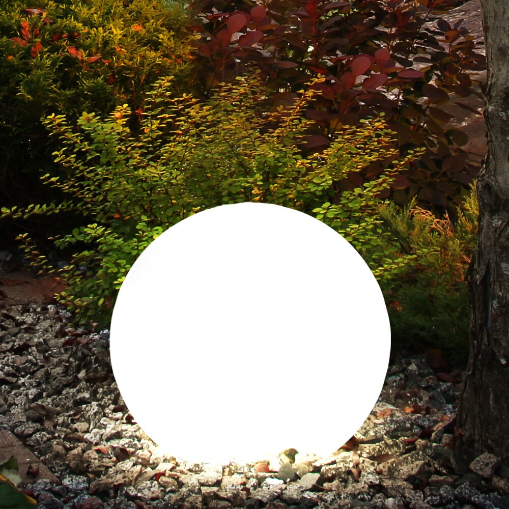 6x LED Solarleuchte, Kugel weiß, DM 20 cm, H 62 cm