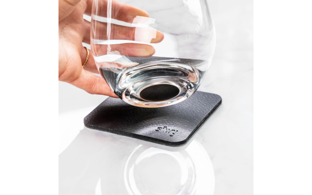 Silwy Magnet-Kristallgläser mit Untersetzer 4-tlg. (400 ml)