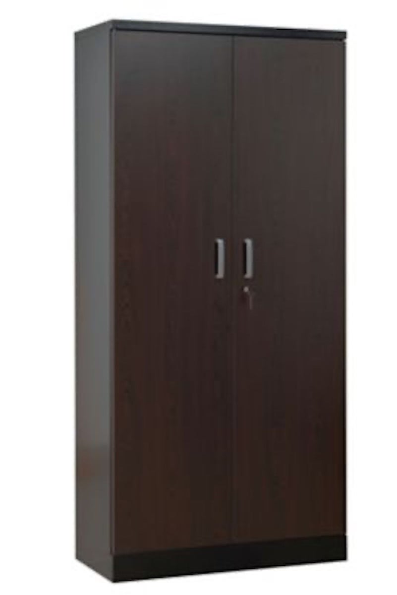 PROREGAL Beetle archiefkast met 4 legplanken, afmetingen (H x B x D): 195 x 92 x 42 cm, zwart & wengé