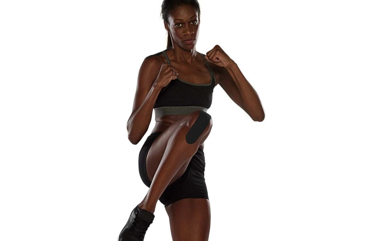 K-Tape schwarz 5 cm x 5 mAtmungsaktives Kinesiology Tape für Muskeln und Gelenke