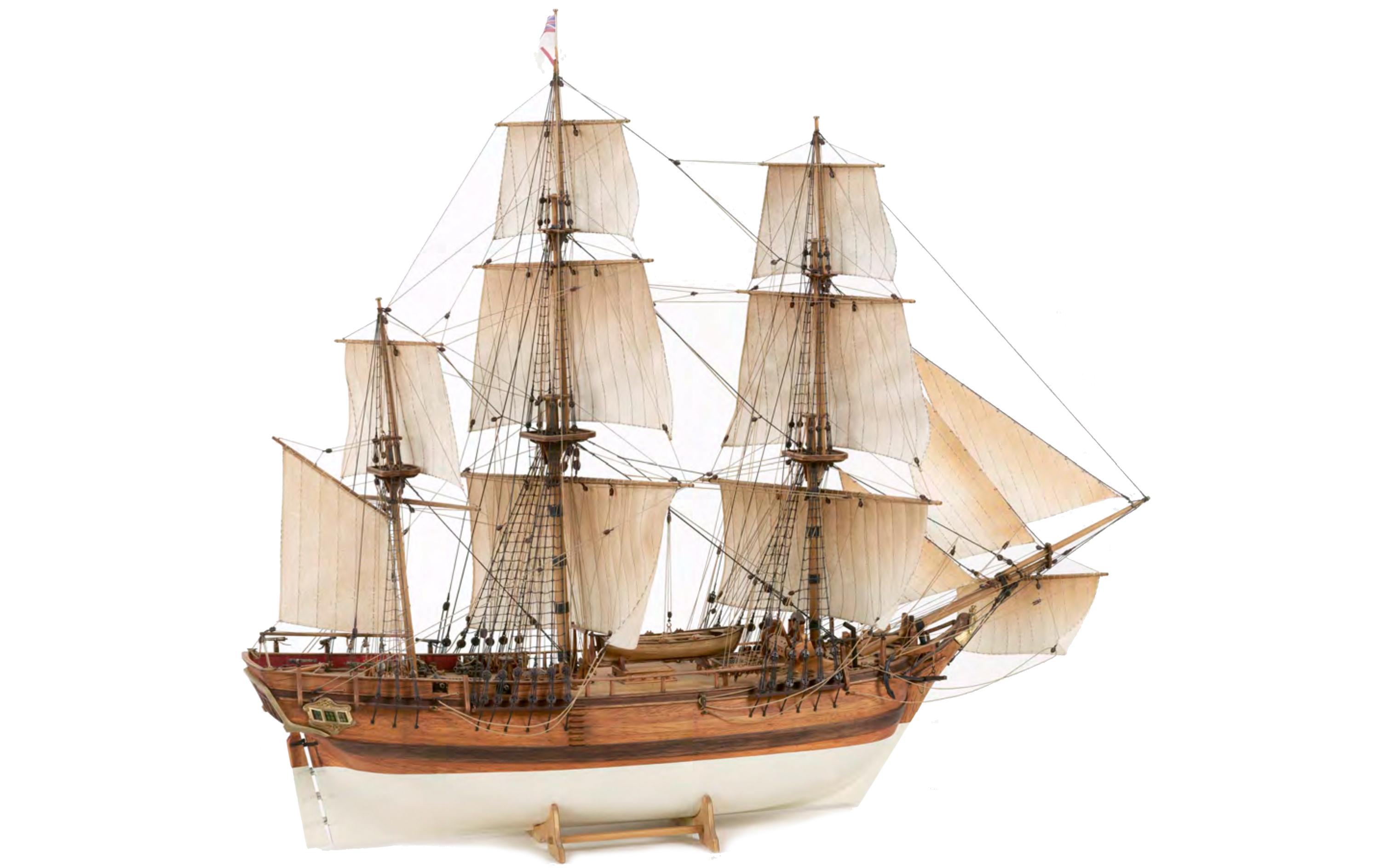 Bausatz Segelschiff HMS Bounty, 780 mm 1:50<br>Detailgetreuer Segelschiff Modellbausatz