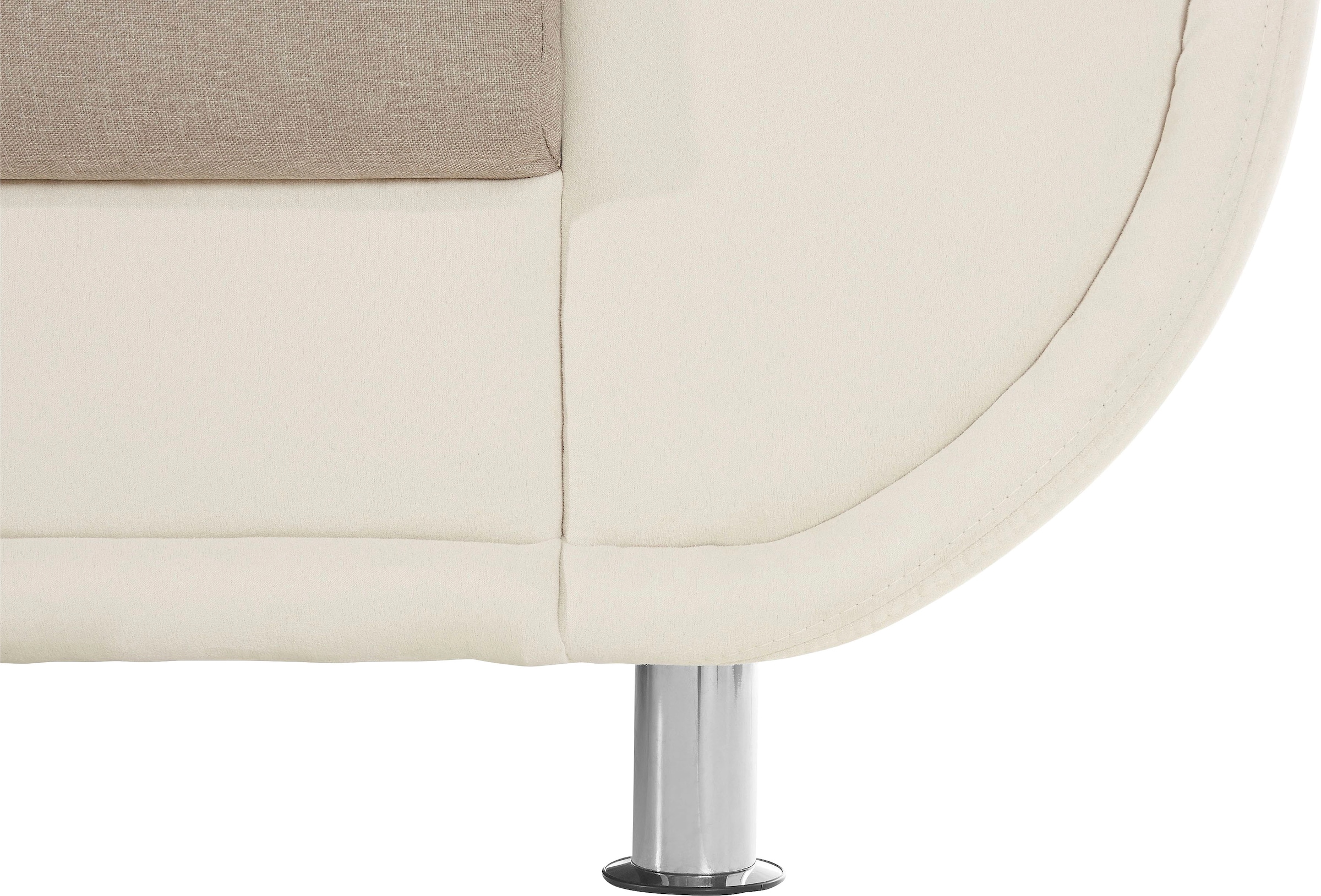TRENDMANUFAKTUR Wohnlandschaft »Rondo 3, zeitlos und modern, im Materialmix, U-Form« wahlweise für mehr Komfort mit Federkern, wahlweise mit Bettfunktion