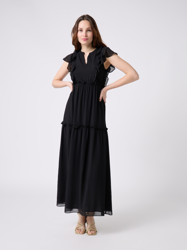 Robe longue manches courtes