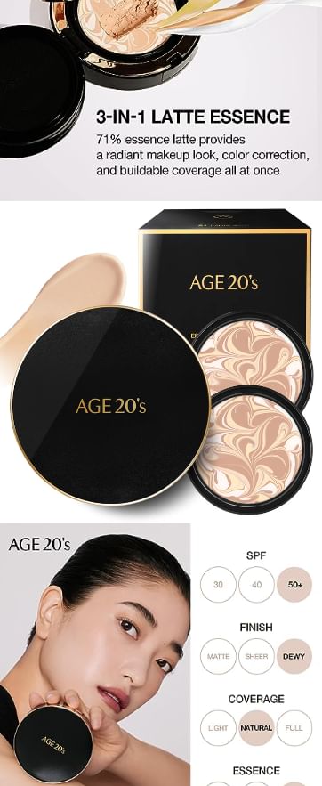 AGE20'S - Signature Essence Cover Pact Intense Cover Refill Set - 3 kleuren