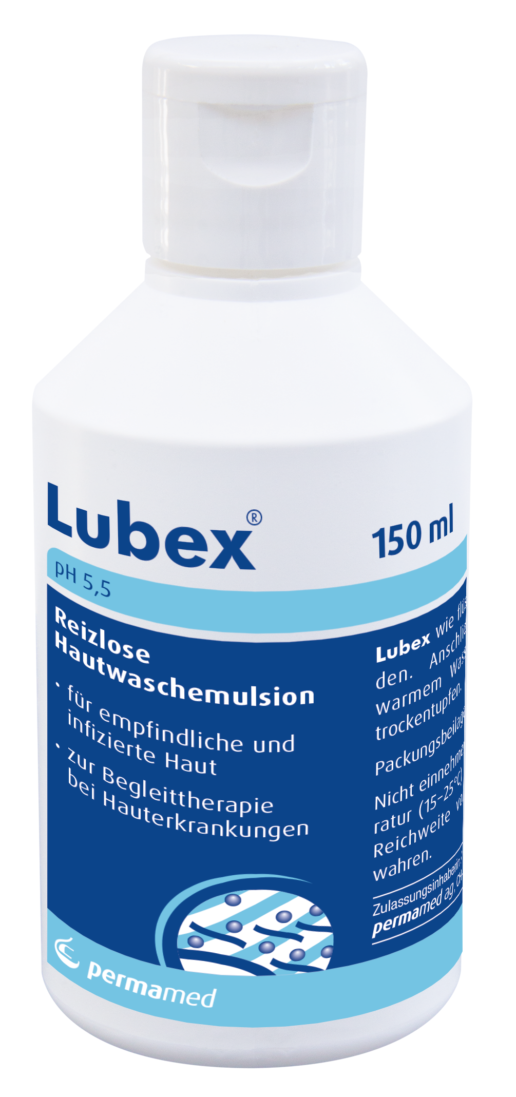 LUBEX Reizlose Hautwaschemulsion extra mild<br>150 ml, Flasche, Emulsion zur Anwendung auf der Haut, pH 5.5