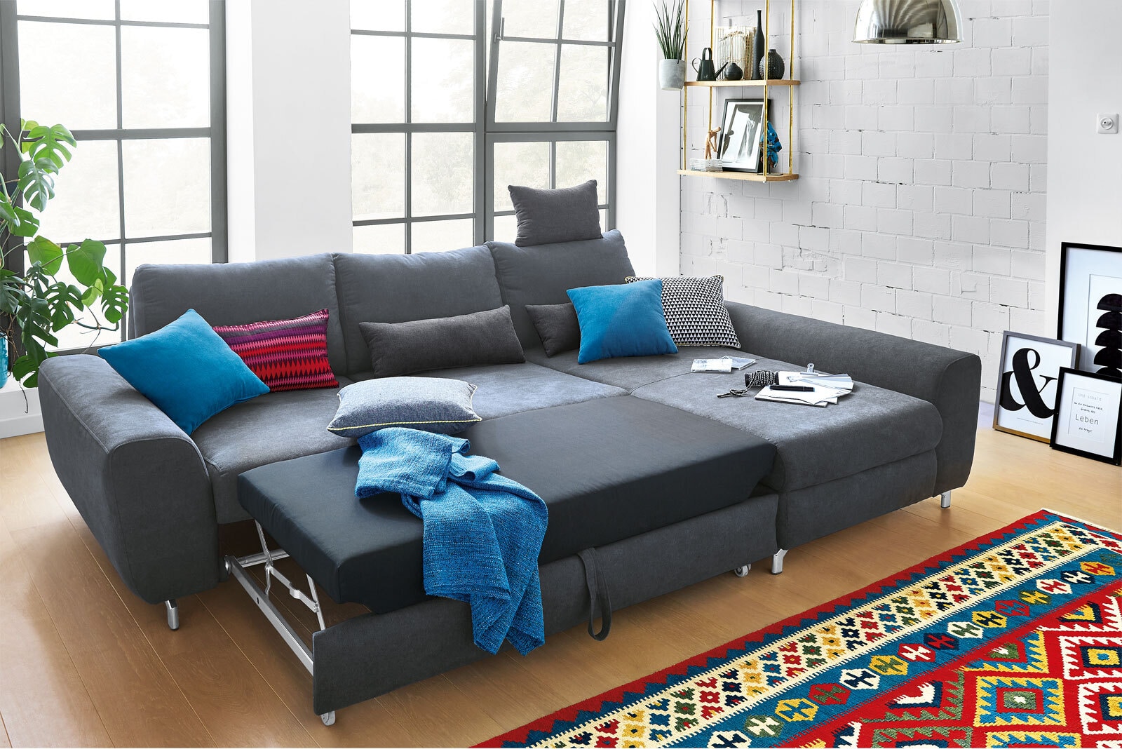 Ecksofa SILVA grau