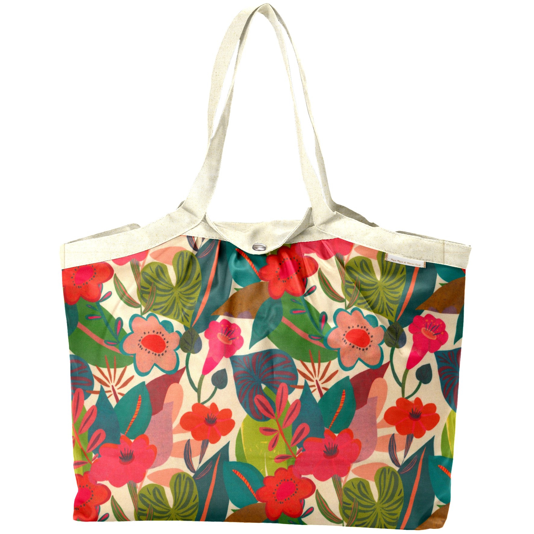 Sac Cabas Moyen Fleurs Des Iles