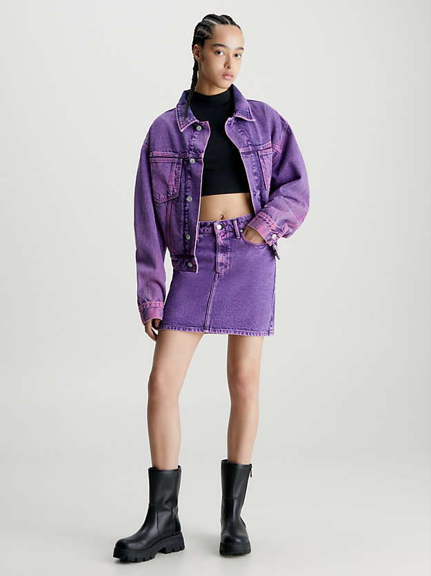 Minissaia jeans de cintura alta