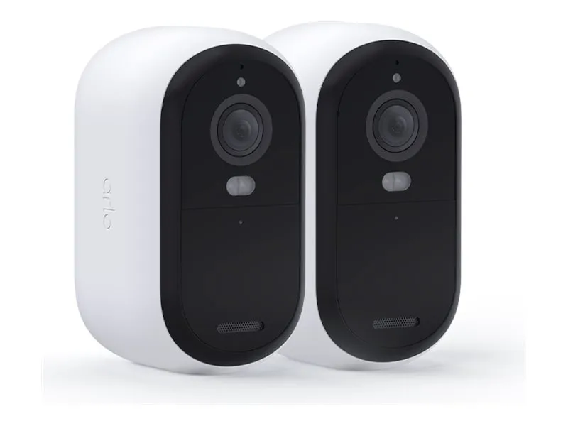 Arlo Essential - Netværksovervågningskamera - indendørs, udendørs - vejrfast - farve (Dag/nat) - 4 MP - 2560 x 1440 - audio - trådløs - WiFi (pakke med 2)