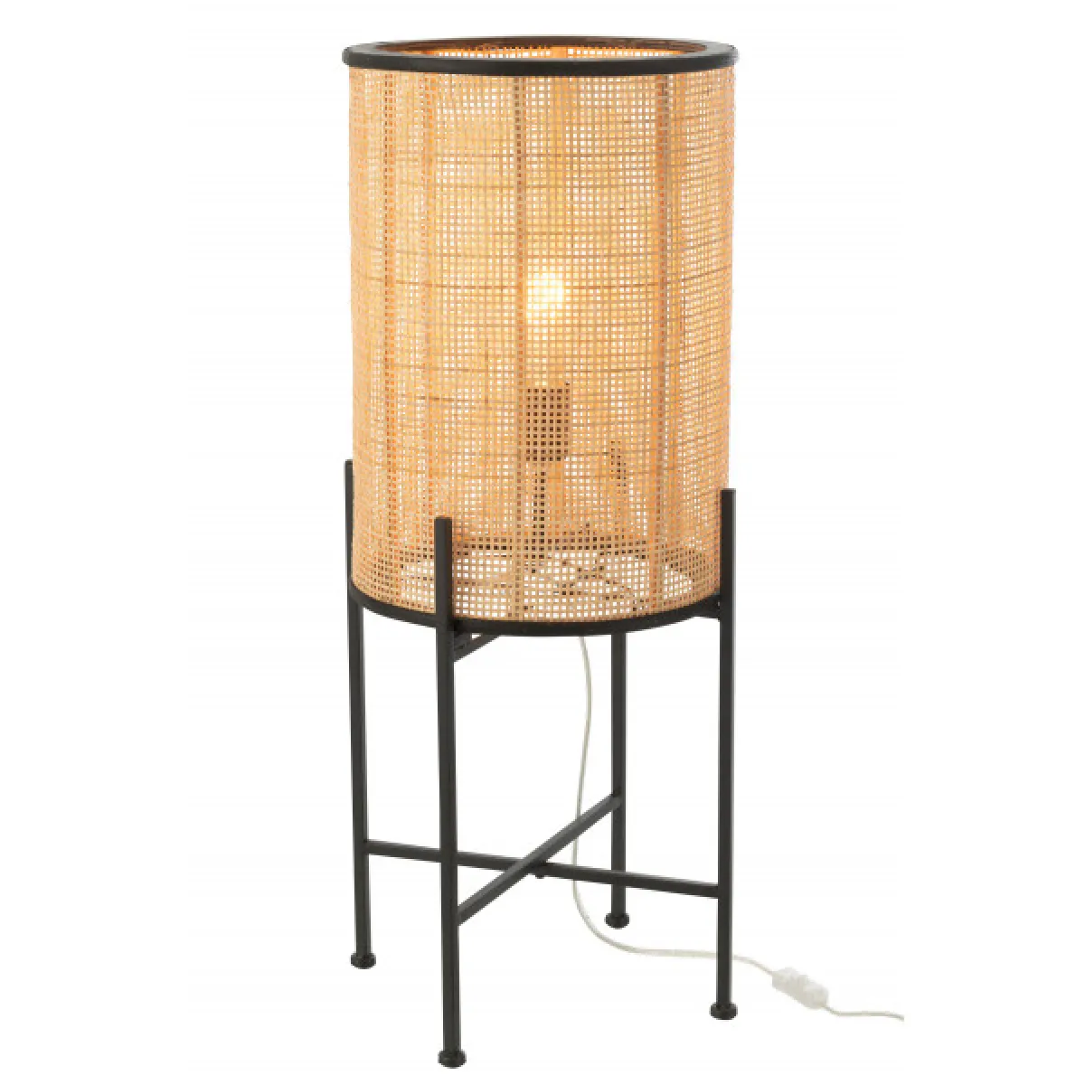 Dansmamaison Lampe Métal/Bambou Naturelle