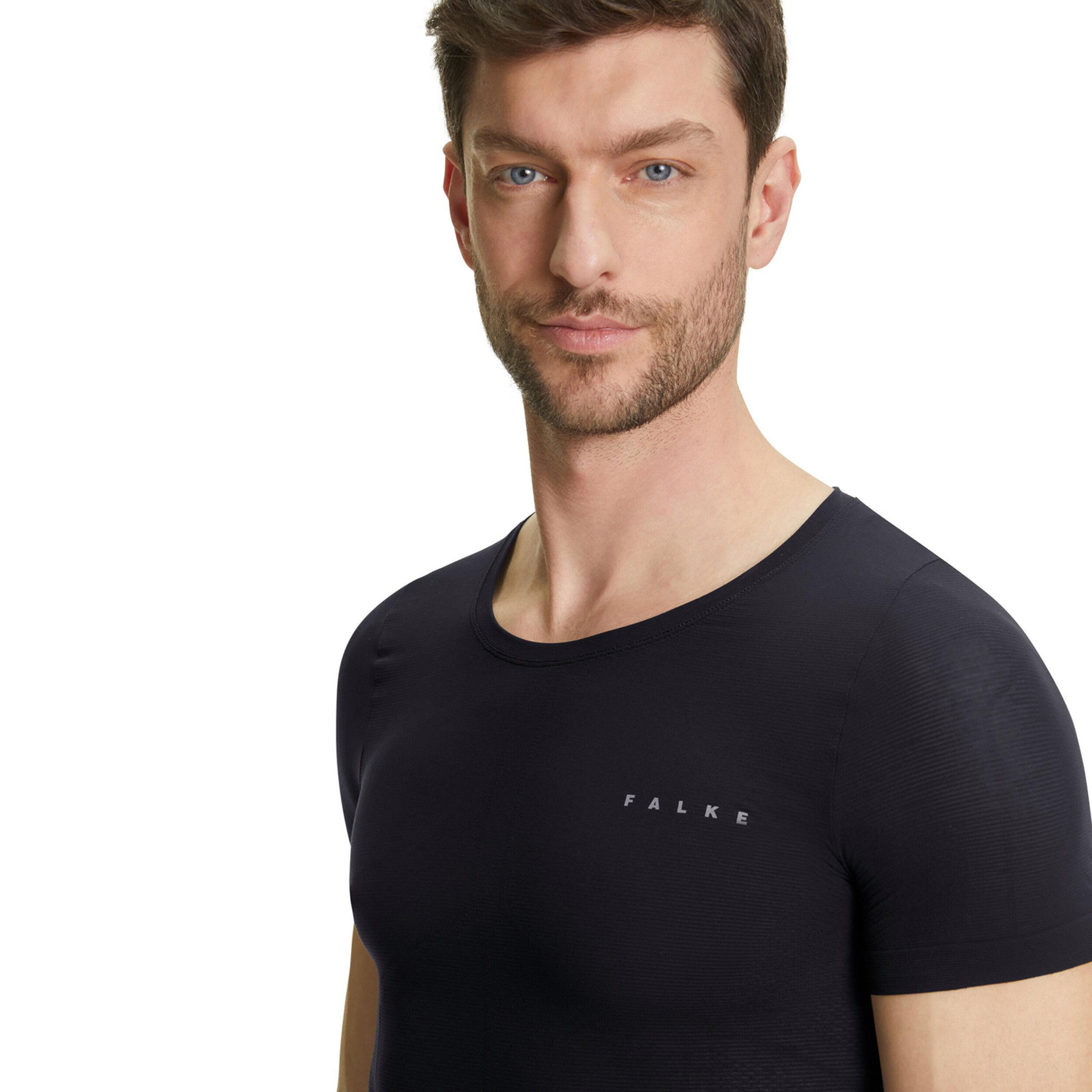 Falke Regular Shortsleeve Maillot De Course Hommes - Noir