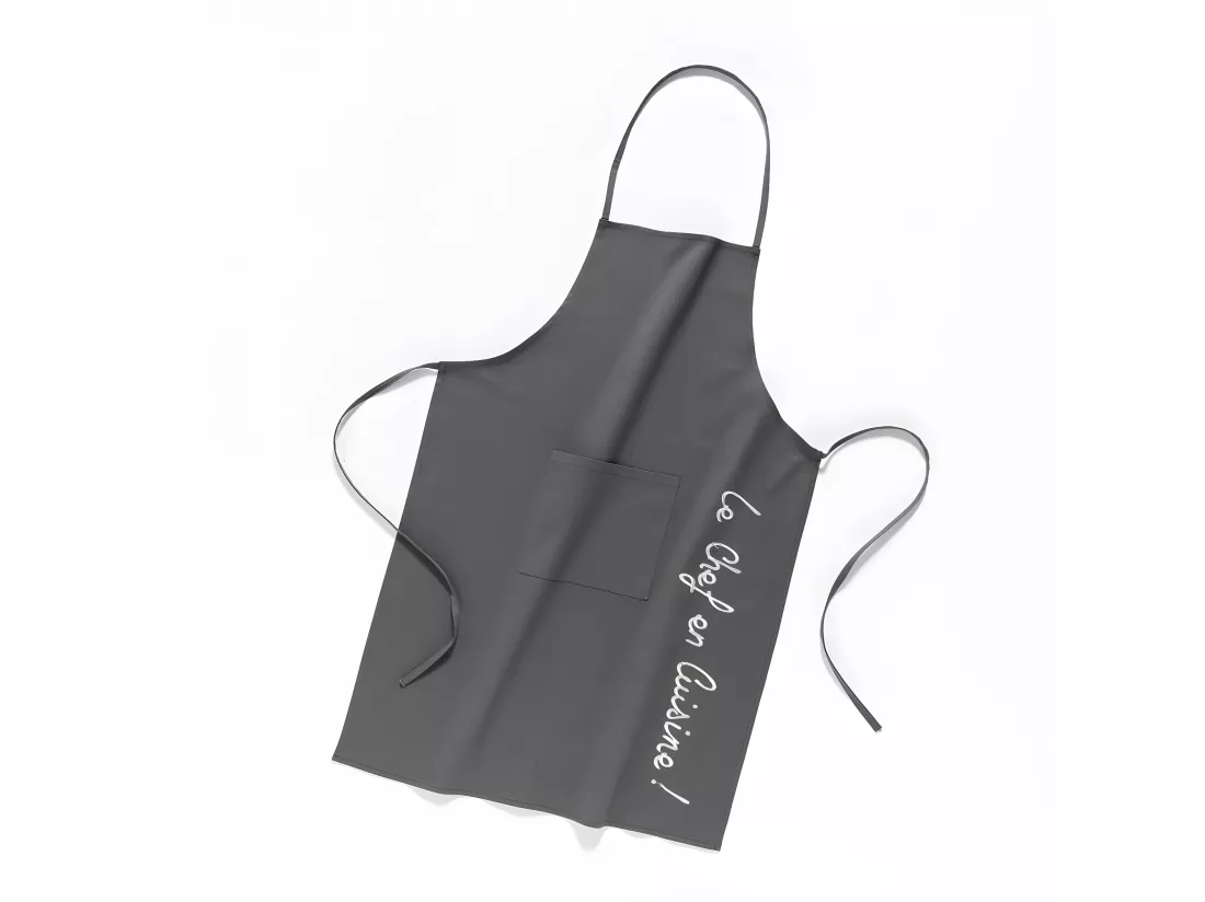 Tablier de cuisine avec poche Cuistot gris