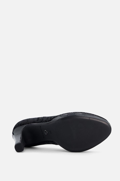Tamaris Pumps zwart Textiel