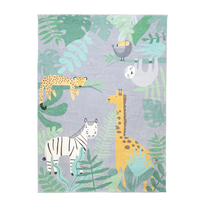 Kindervloerkleed - Jungle Giraffe Multicolor | Lekker zacht