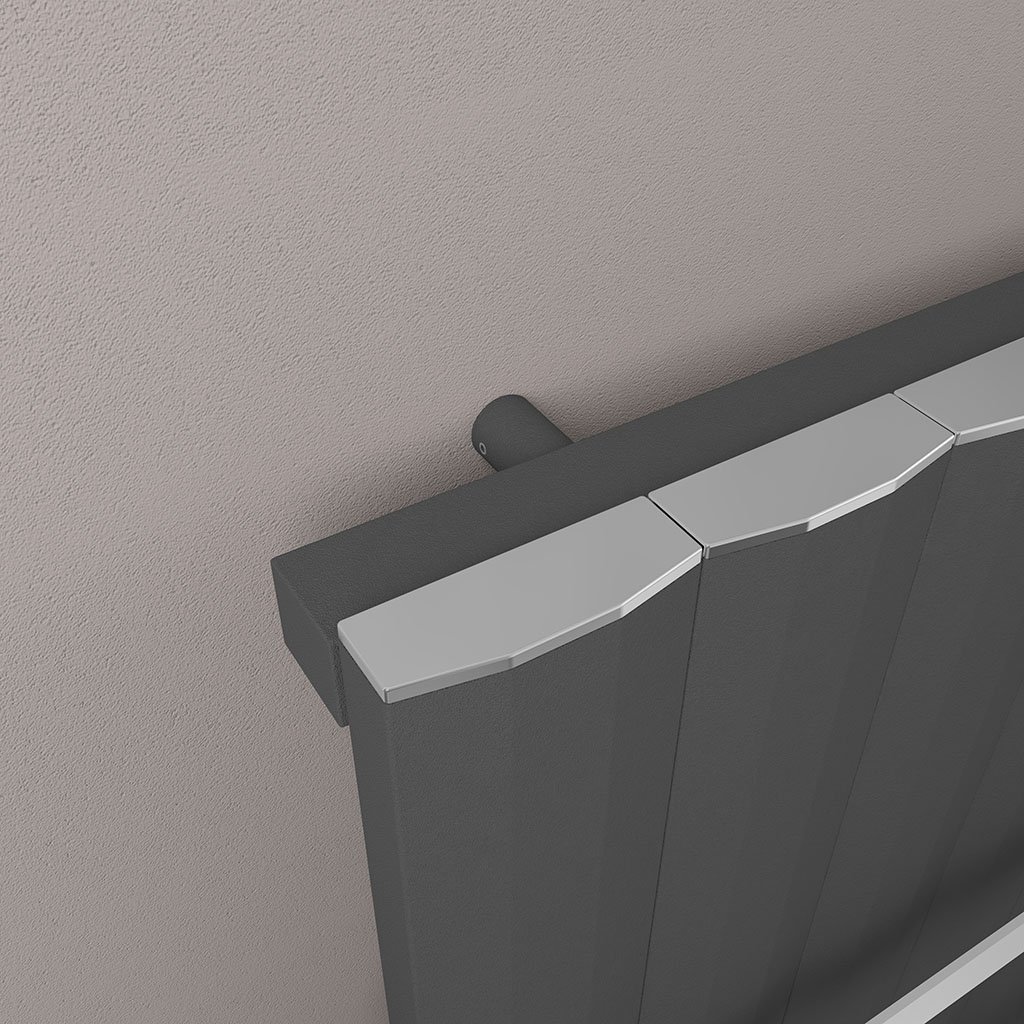 Eastbrook Derwent elektrische paneelradiator 30x180cm 600W antraciet