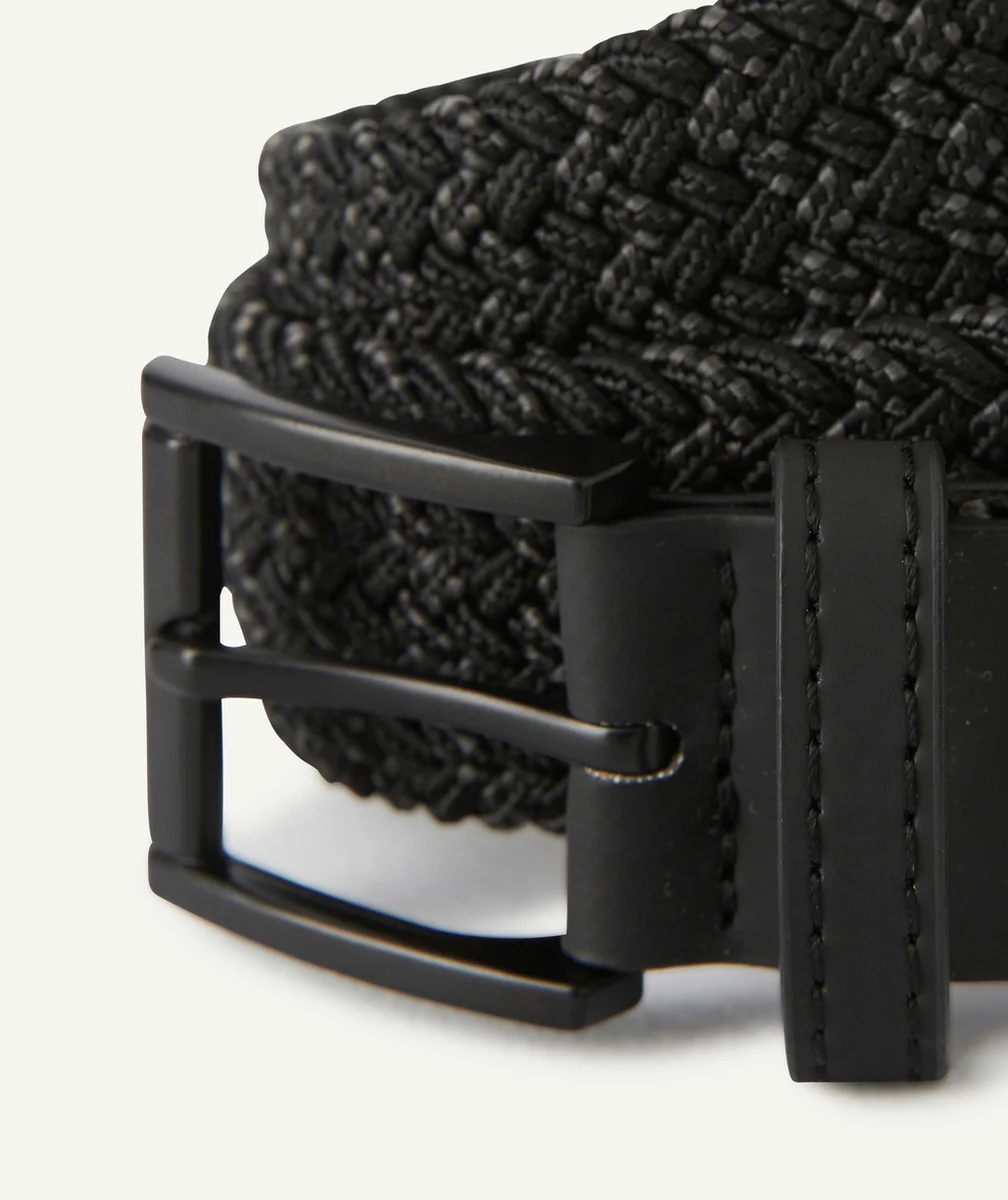 CEINTURE NOIRE ET GRIS FONCÉ GARÇON TRESSÉE