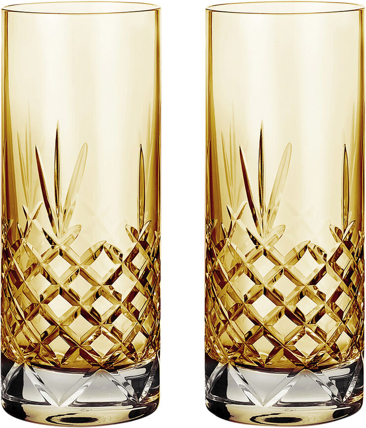 Frederik Bagger Crispy Citrine Highball - 2 pcs. Gul & transparent