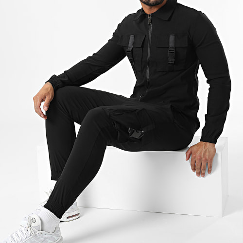 Ensemble Veste Zippée Jogger Pant UP-ES-87 Noir
