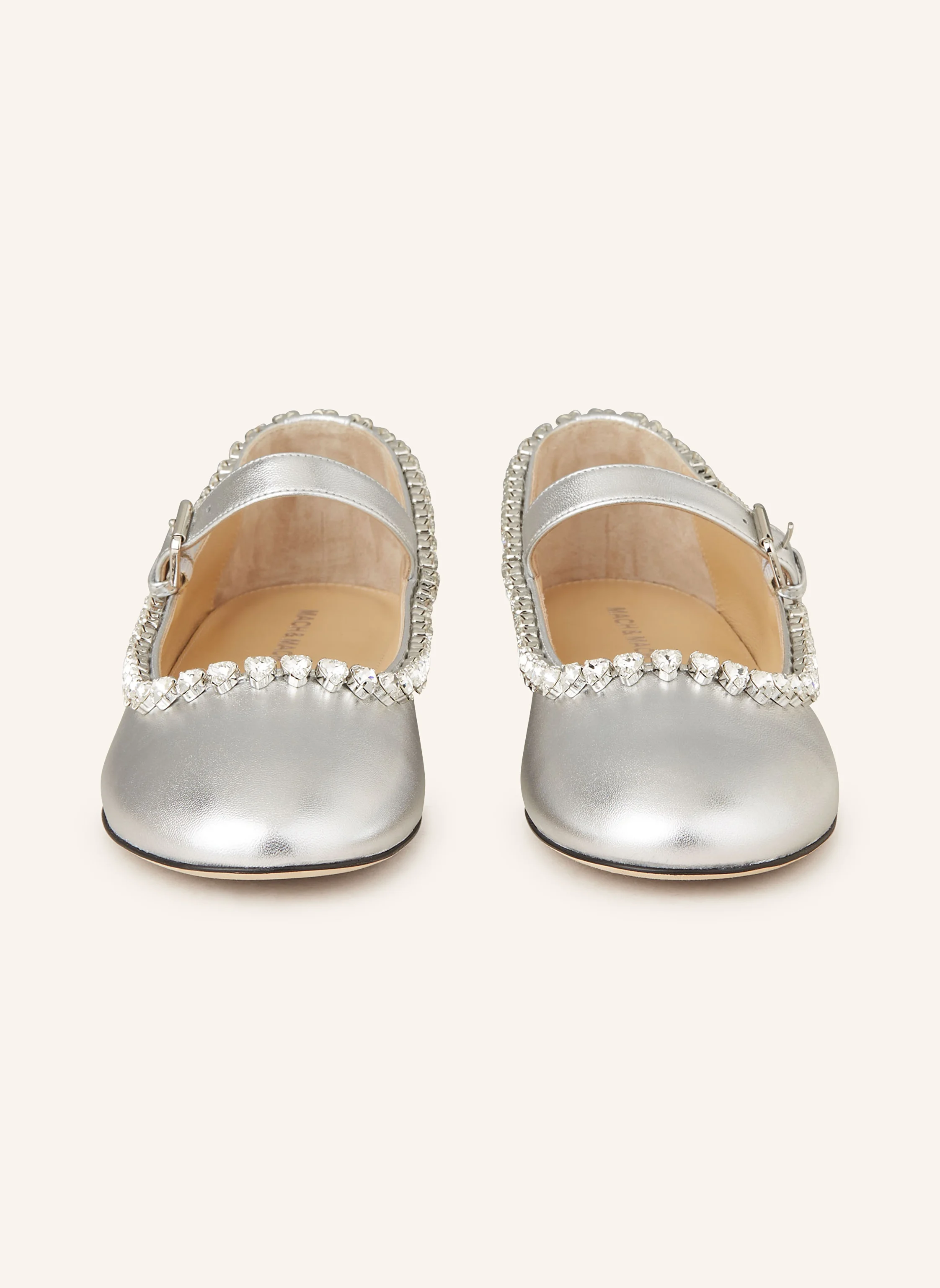 MACH & MACH Mary-Jane-Ballerinas AUDREY mit Schmucksteinen