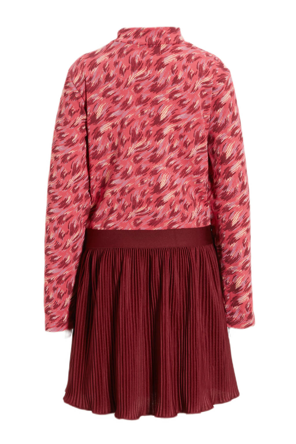 Orange Stars jurk Nikola met all over print roze/rood