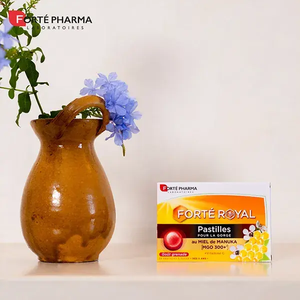 Pastilhas para garganta Forté Pharma FortéRoyal com mel de Manuka e vitamina C, 24 pastilhas