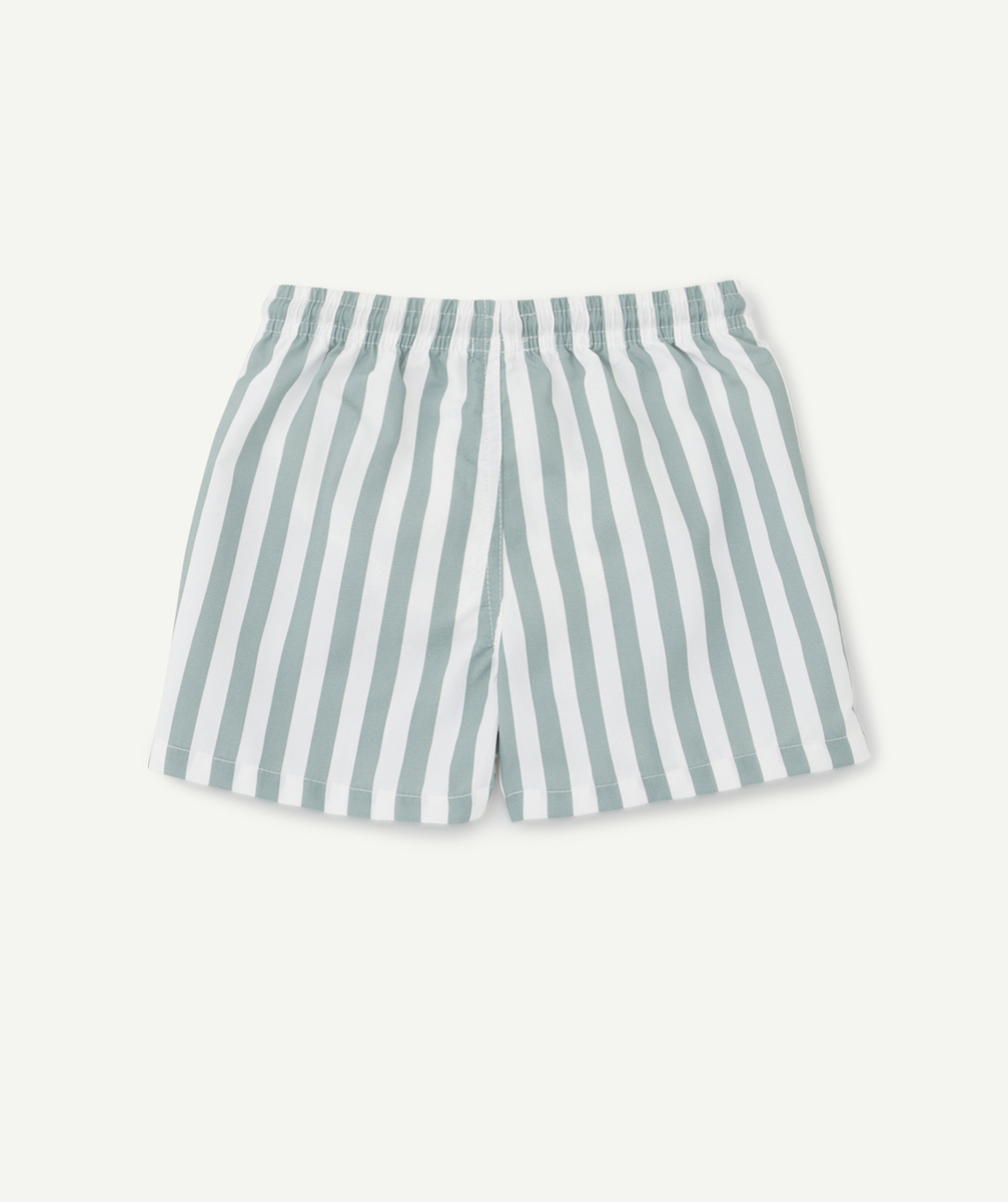 LIEWOODSHORT DE BAIN BÉBÉ GARÇON RAYÉ BLANC ET VERT