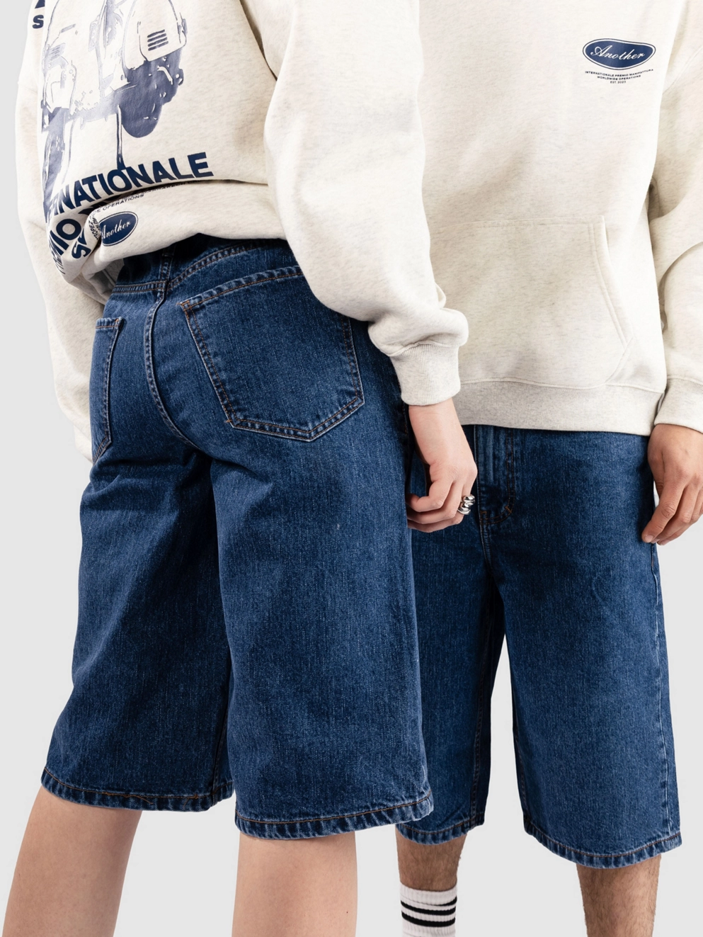 Solid SDTOMMY Shorts middle blue denim