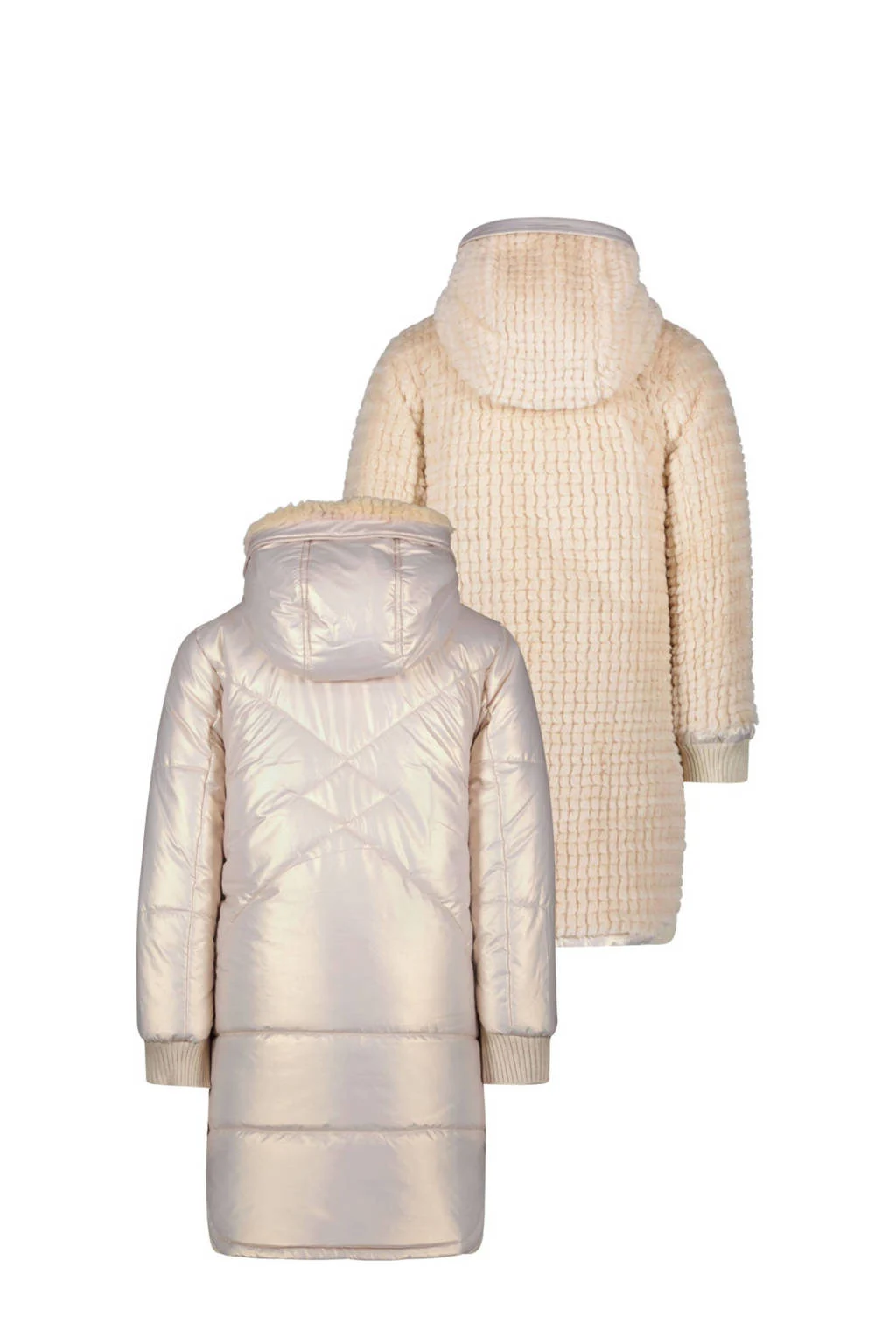 Like Flo reversible gewatteerde winterjas Ariana goud metallic/beige