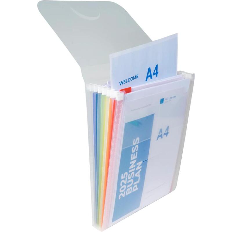 Trieur valisette vertical 6 compartiments Crystal - A4 - Cristal