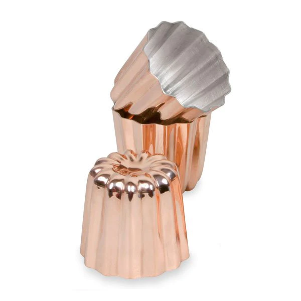 3 Moules cannelés à canelés bordelais 5,5 cm cuivre Patisse