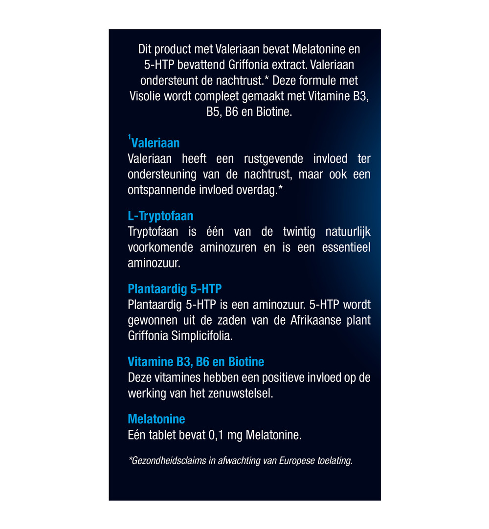 Lucovitaal Melatonine 5 HTP L-Tryptofaan (30 tabletten)