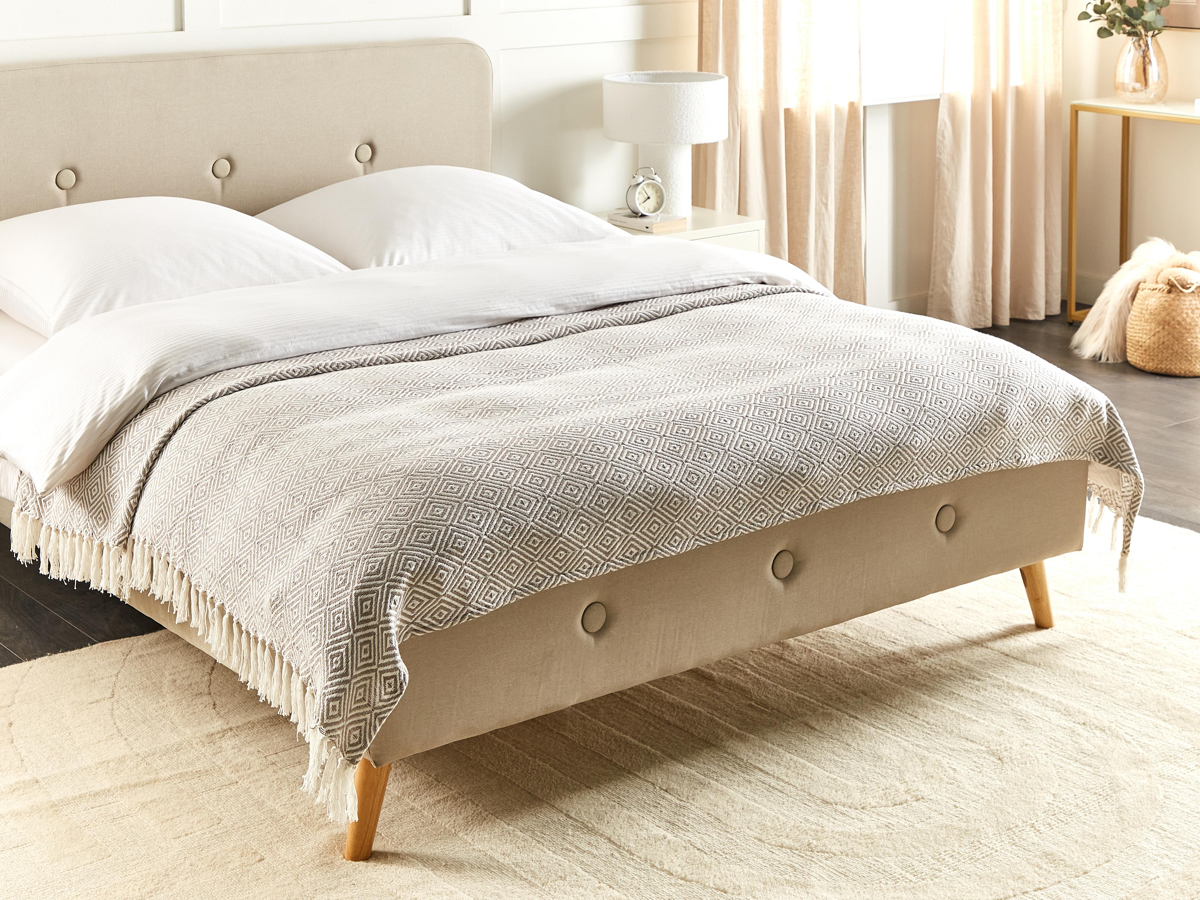 Sprei TOUTLI Katoen 220 x 240 cm Taupe