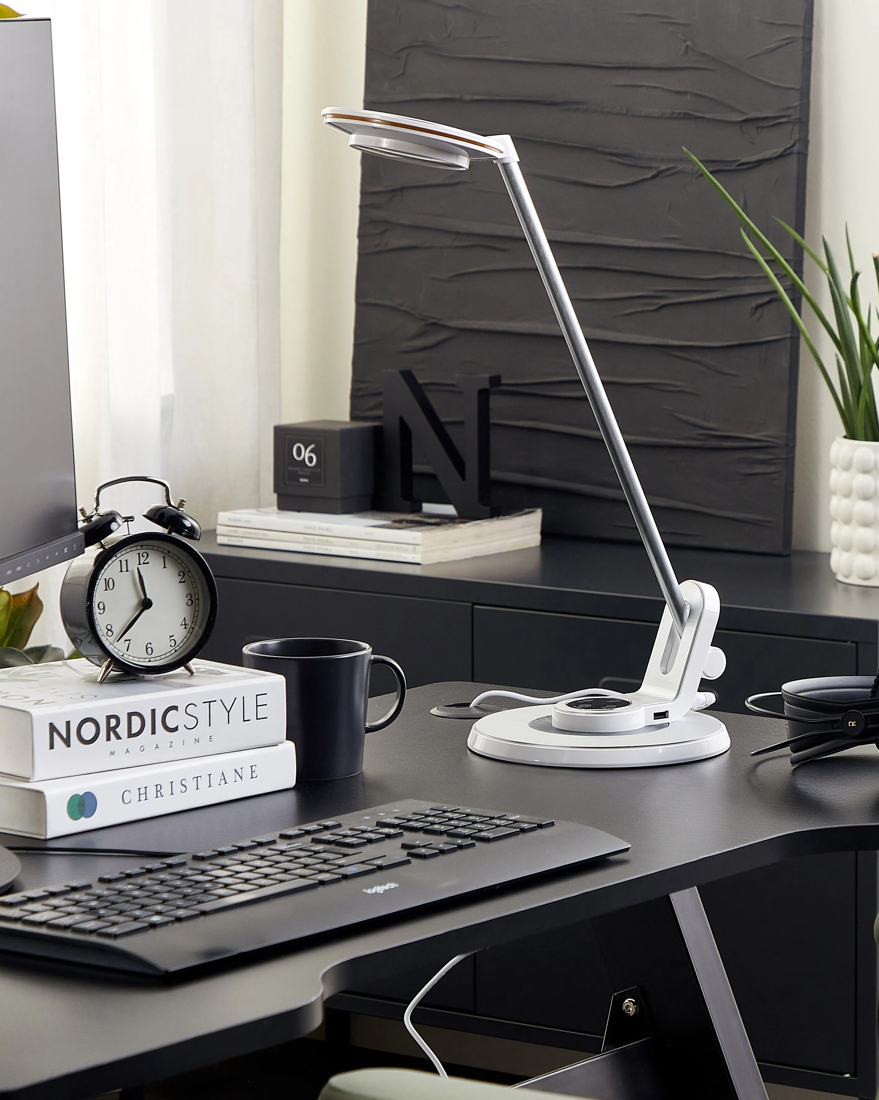LED bureaulamp CORVUS met dimmer Metaal Wit/zilver