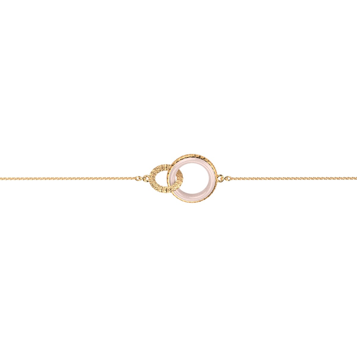 Bracelet Les Georgettes collection Cadettesdoré laqué nude